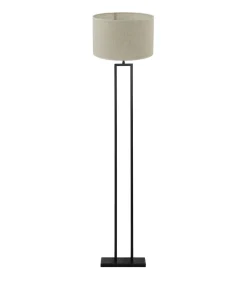 Best Vloerlamp Shiva/Breska - Zwart/Parel Wit - Ø40x170cm Vloerlampen