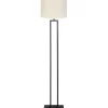 Discount Vloerlamp Shiva/Livigno - Zwart/Eiwit - Ø40x170cm Vloerlampen