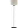Best Vloerlamp Shiva/Livigno - Zwart/Naturel - Ø40x170cm Vloerlampen