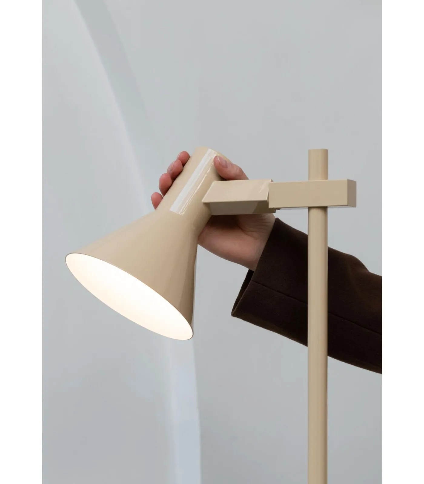 Clearance Vloerlamp Stavanger - Beige - 37x25x146cm Vloerlampen