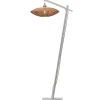 Sale Vloerlamp Tanami - Bamboe Wit/Rotan - 63x40x150cm Vloerlampen