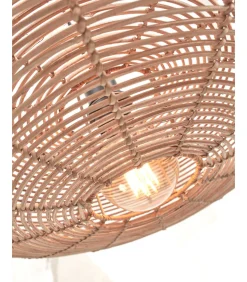 Sale Vloerlamp Tanami - Bamboe Wit/Rotan - 63x40x150cm Vloerlampen