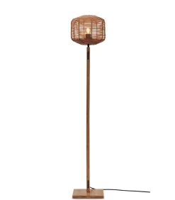 Outlet Vloerlamp Tanami - Bamboe/Rotan - Ø25cm Vloerlampen