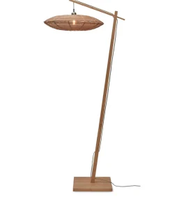 Best Vloerlamp Tanami - Bamboe/Rotan - 78x55x176cm Vloerlampen