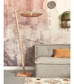 Best Vloerlamp Tanami - Bamboe/Rotan - 78x55x176cm Vloerlampen