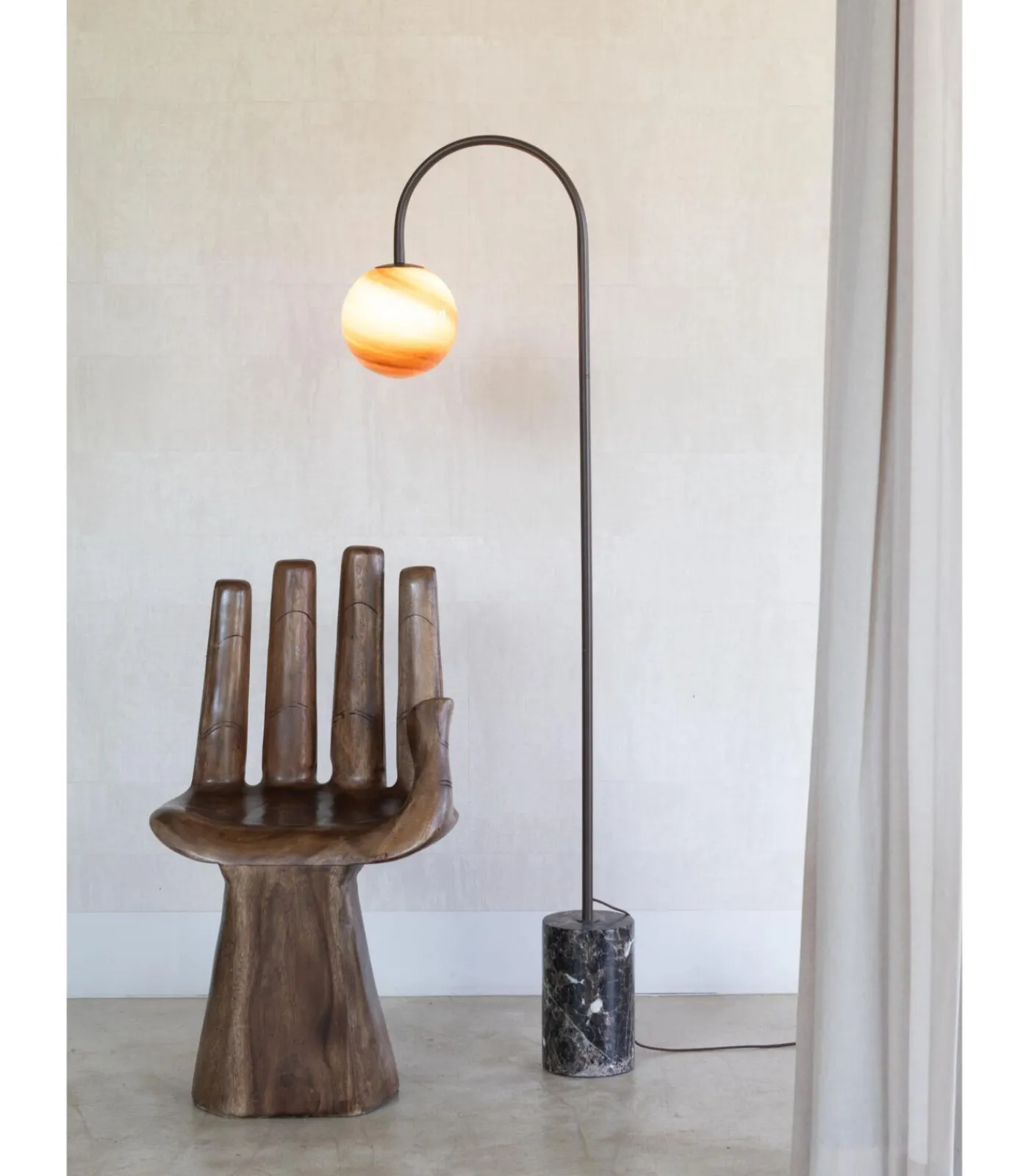 Online Vloerlamp Tivoli - Bruin - 20x42x163cm Vloerlampen