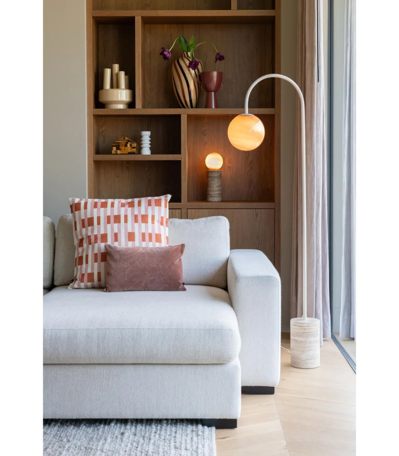 Discount Vloerlamp Tivoli - Bruin - 20x42x163cm Vloerlampen