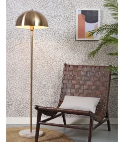 Clearance Vloerlamp Toulouse - Goud/Marmer - Ø40cm Vloerlampen