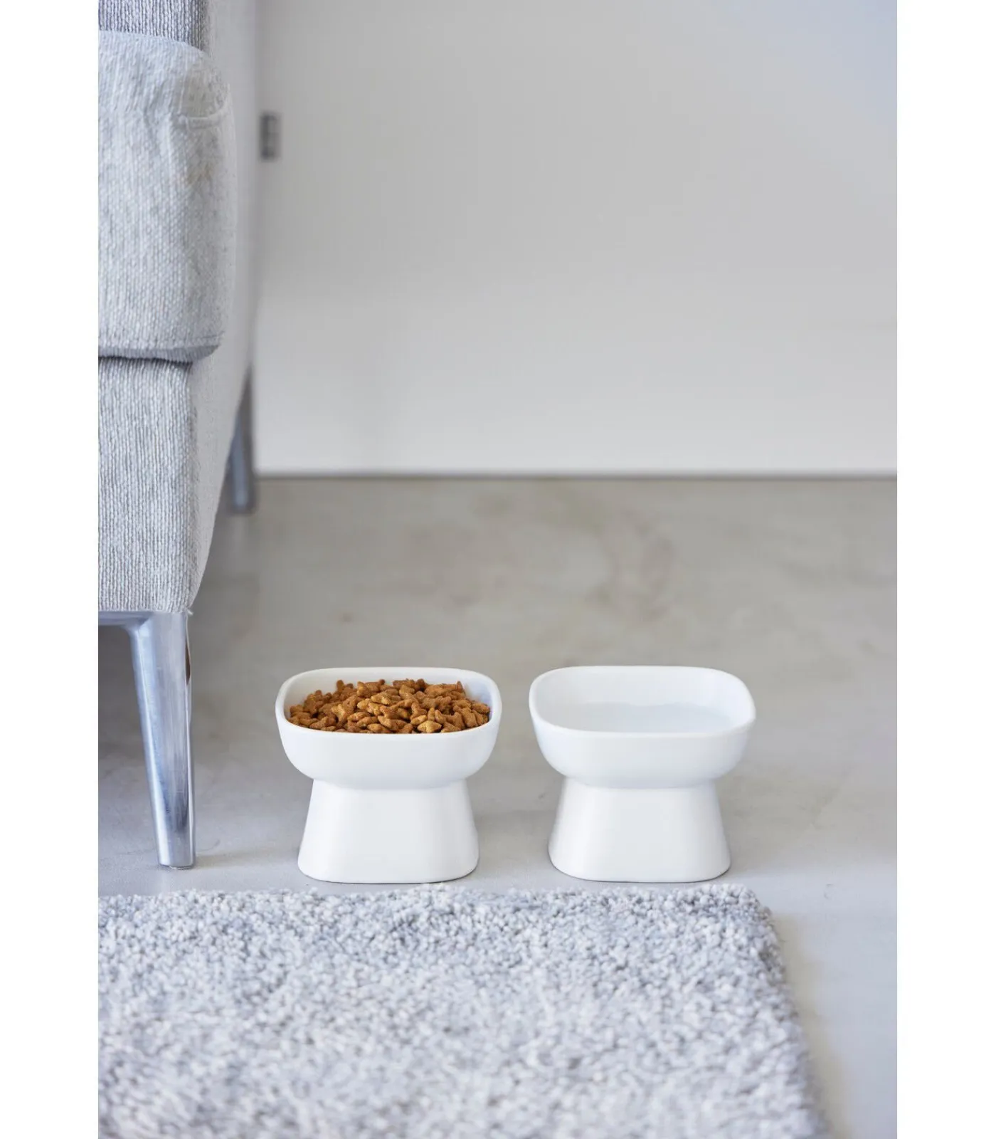 Sale Voerbak Kat / Hond - Keramisch - Tower - Wit Decoratie