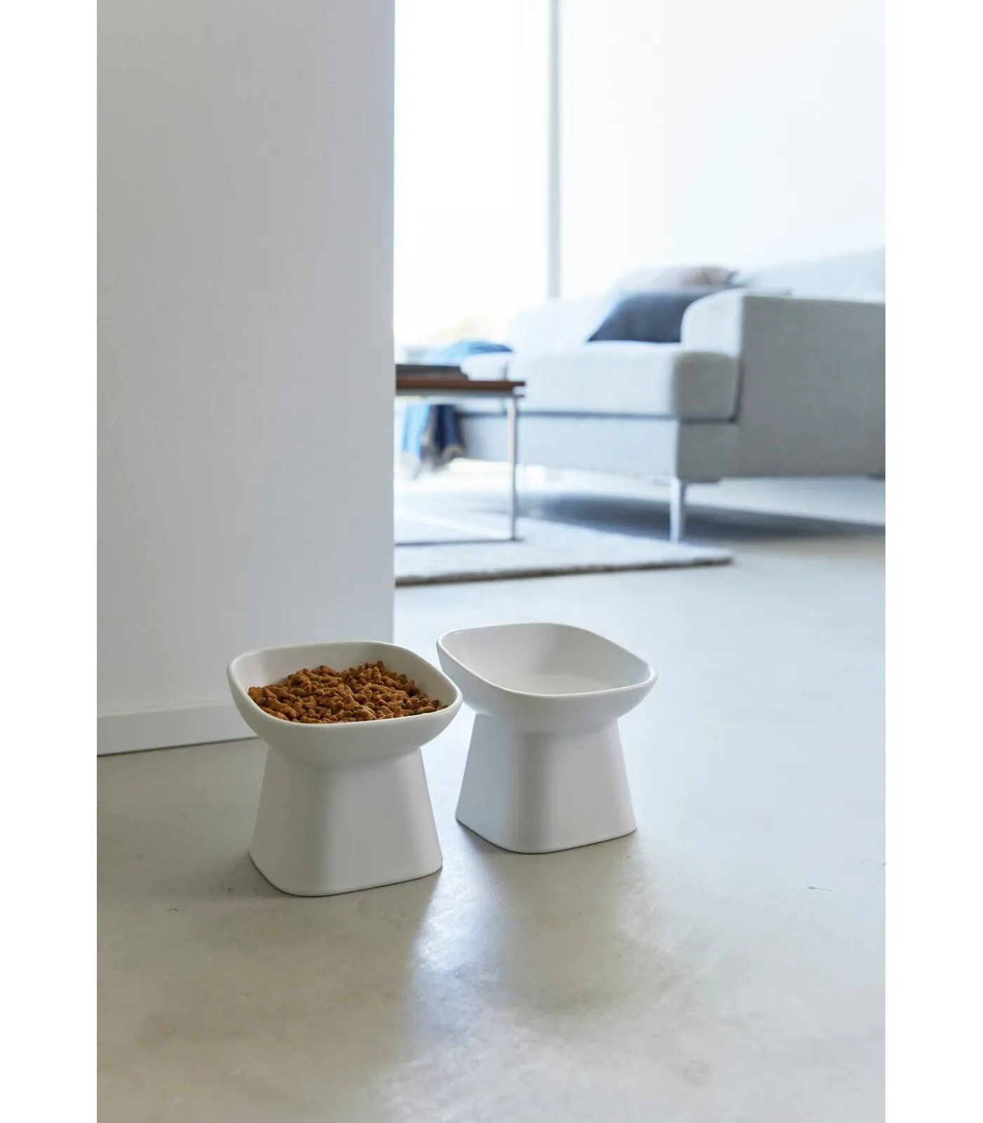 Sale Voerbak Kat / Hond - Schuin - Keramisch - Tower - Wit Decoratie