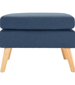 New Voetenbank stof blauw Stoelen