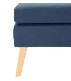 New Voetenbank stof blauw Stoelen