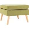 New Voetenbank stof groen Stoelen