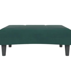 Voetenbank 77x55x31 cm fluweel donkergroen Stoelen