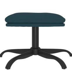 Outlet Voetenbank 60x60x36 cm fluweel blauw Stoelen