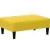 Voetenbank 77x55x31 cm fluweel geel Stoelen