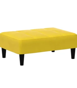 Voetenbank 77x55x31 cm fluweel geel Stoelen