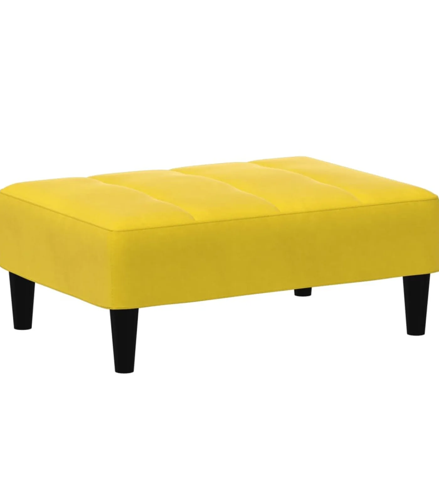 Voetenbank 77x55x31 cm fluweel geel Stoelen