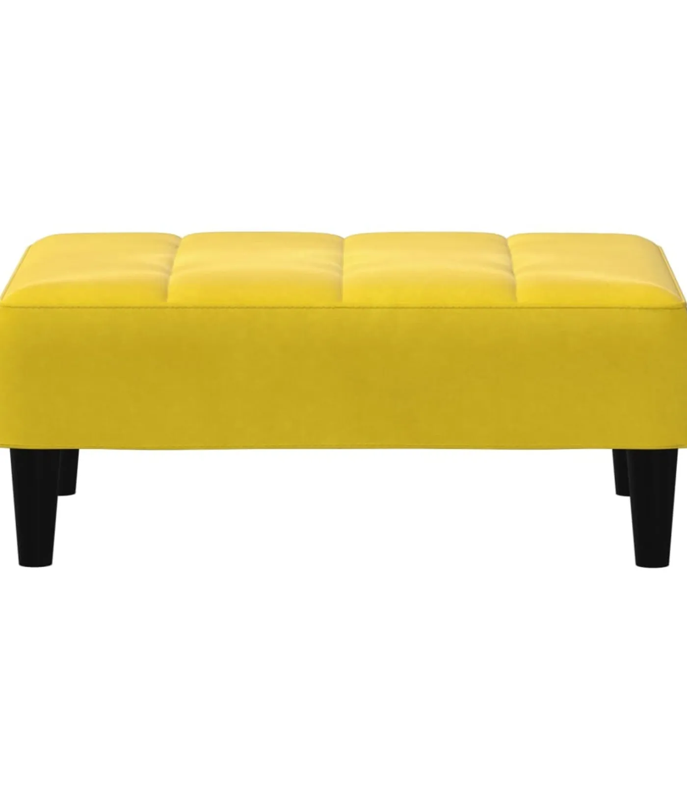 Voetenbank 77x55x31 cm fluweel geel Stoelen