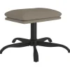 New Voetenbank 60x60x36 cm fluweel lichtgrijs Stoelen