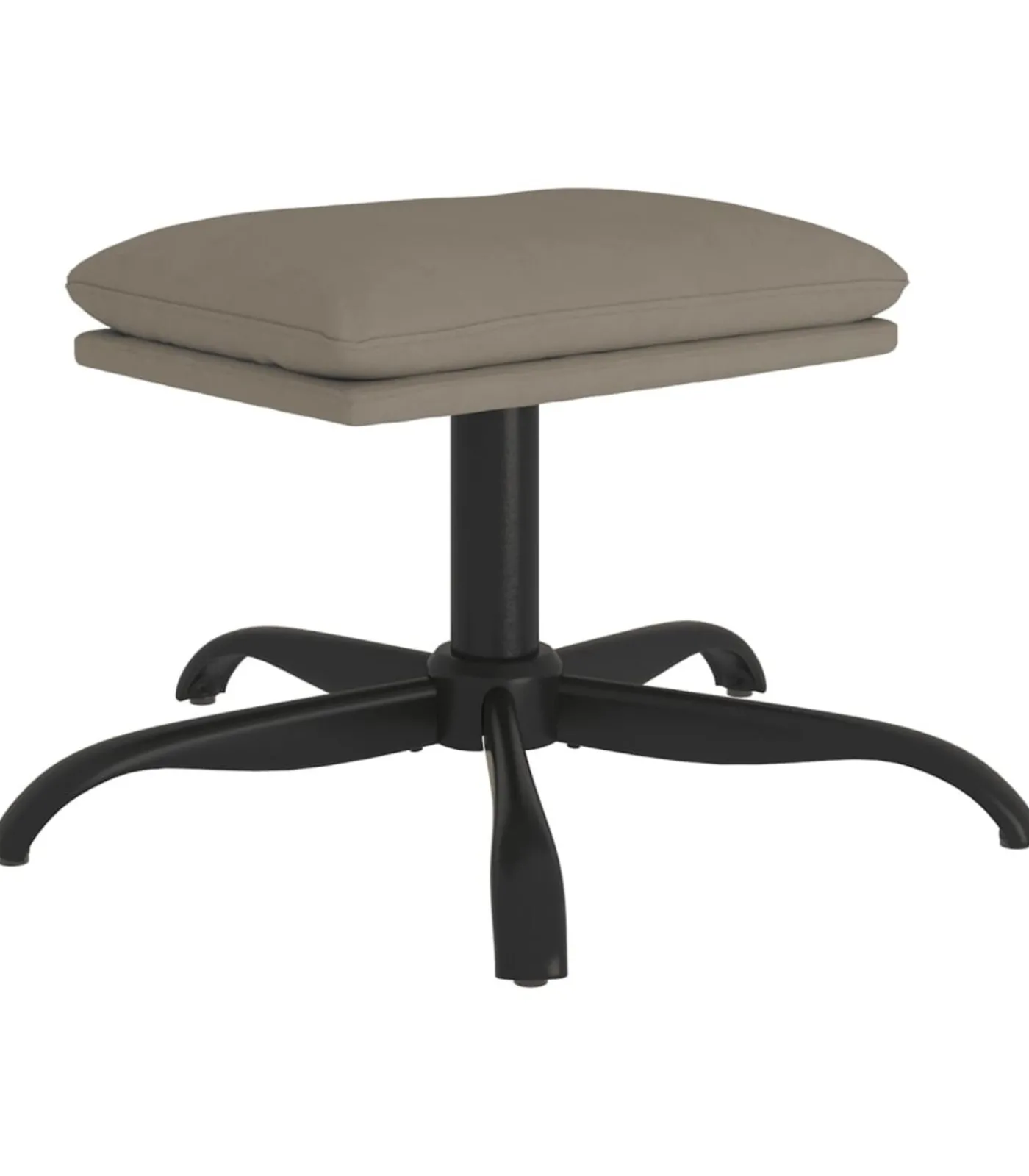 New Voetenbank 60x60x36 cm fluweel lichtgrijs Stoelen