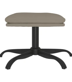 New Voetenbank 60x60x36 cm fluweel lichtgrijs Stoelen