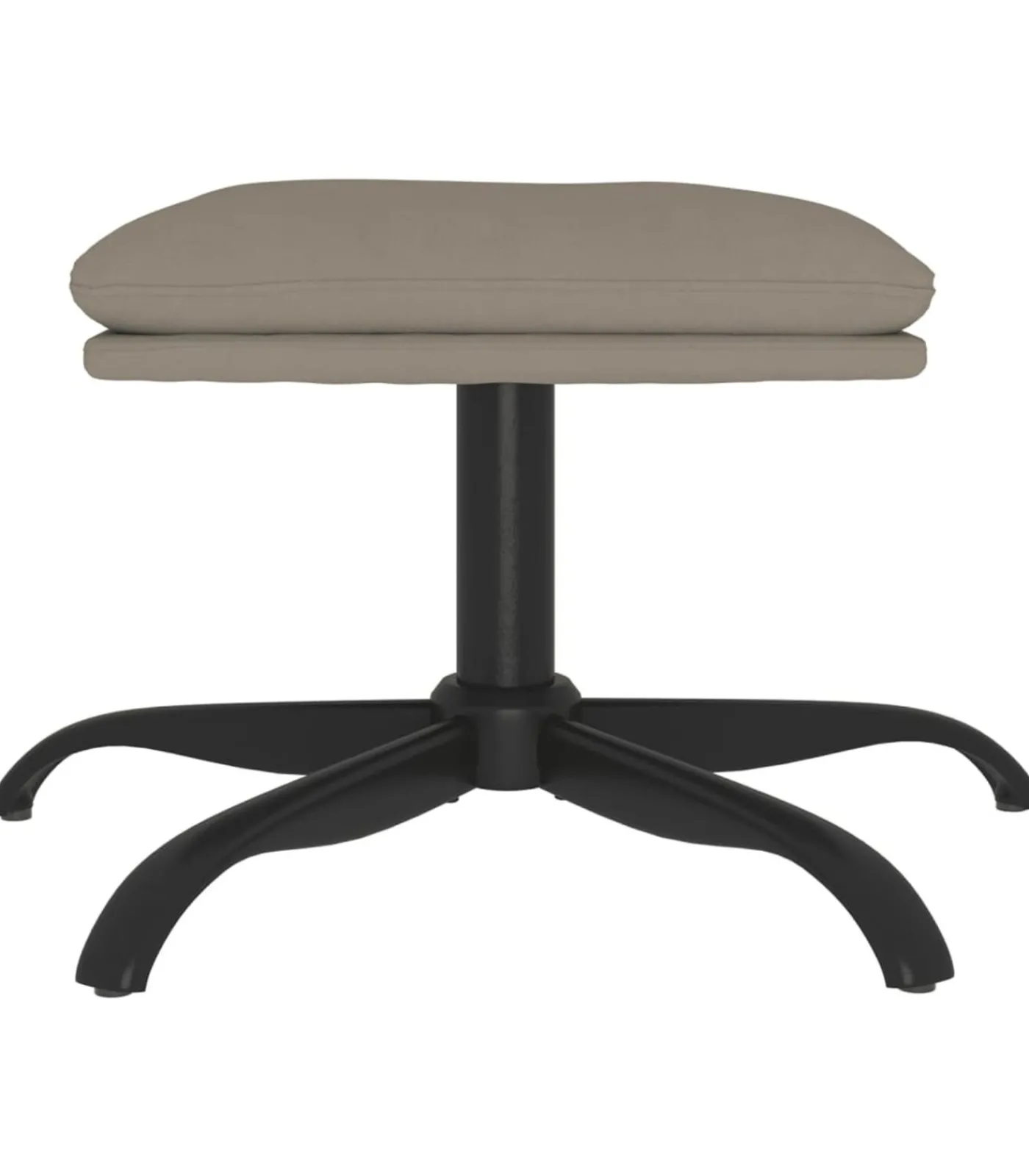 New Voetenbank 60x60x36 cm fluweel lichtgrijs Stoelen