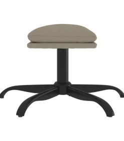 New Voetenbank 60x60x36 cm fluweel lichtgrijs Stoelen