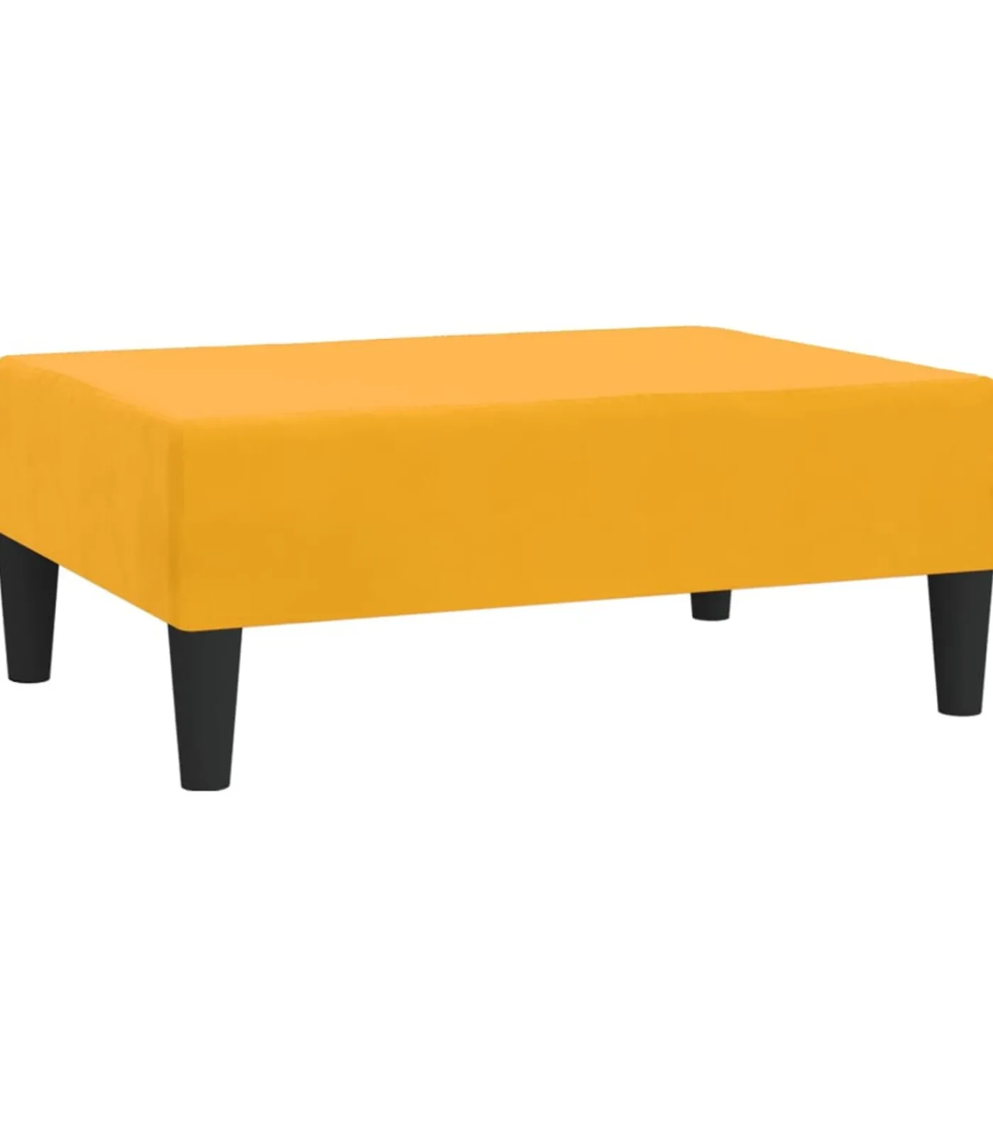 New Voetenbank 78x56x32 cm fluweel geel Stoelen