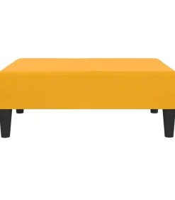 New Voetenbank 78x56x32 cm fluweel geel Stoelen