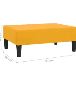 New Voetenbank 78x56x32 cm fluweel geel Stoelen