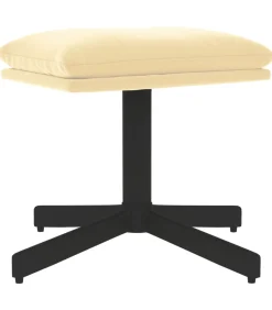 Online Voetenbank 60x60x36 cm fluweel crèmewit Stoelen