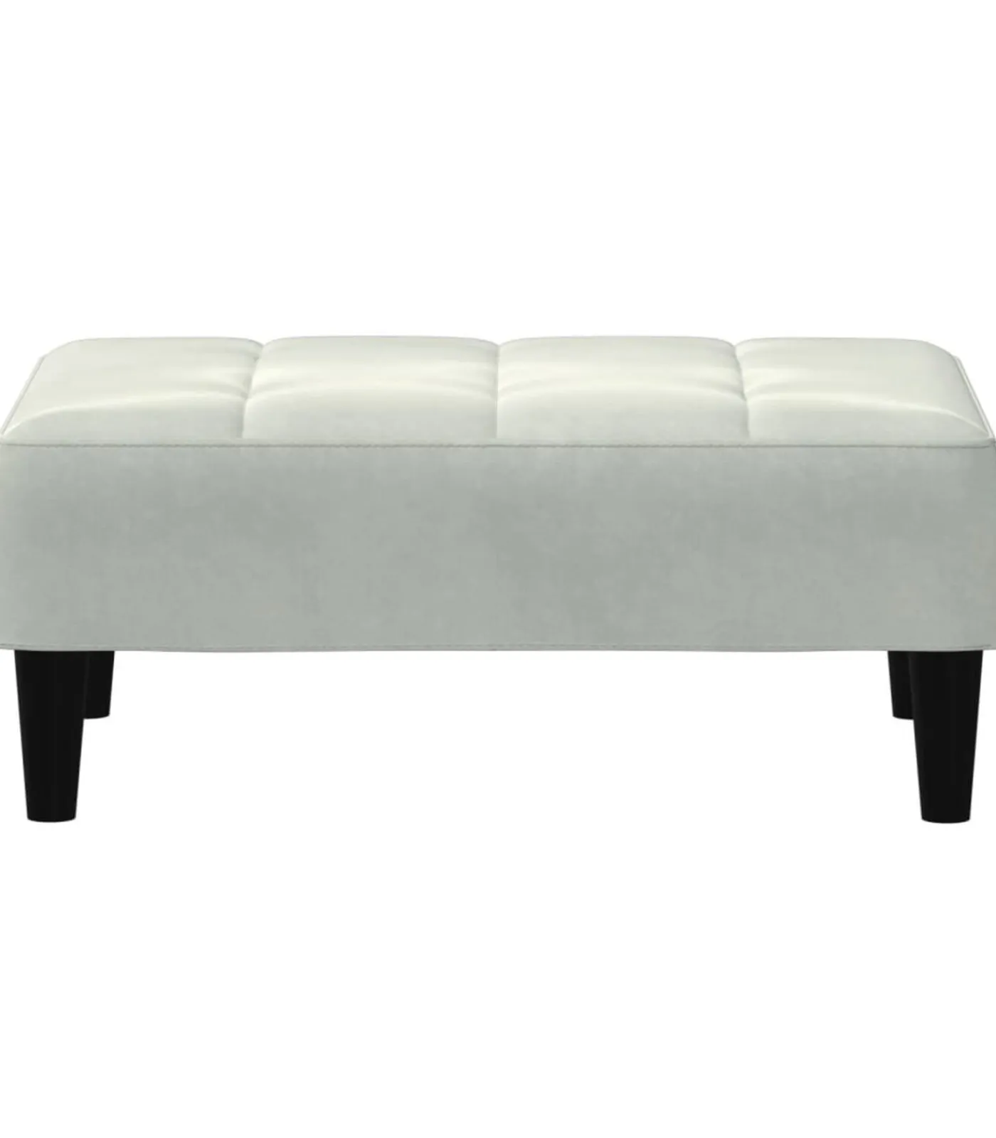 Sale Voetenbank 77x55x31 cm fluweel lichtgrijs Stoelen