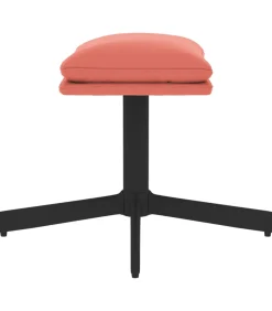 Voetenbank 60x60x36 cm fluweel roze Stoelen