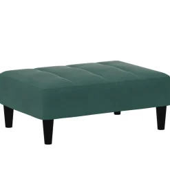 Best Voetenbank 77x55x31 cm fluweel donkergroen Stoelen