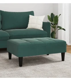 Best Voetenbank 77x55x31 cm fluweel donkergroen Stoelen