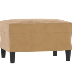 Clearance Voetenbank 60x50x41 cm fluweel bruin Stoelen