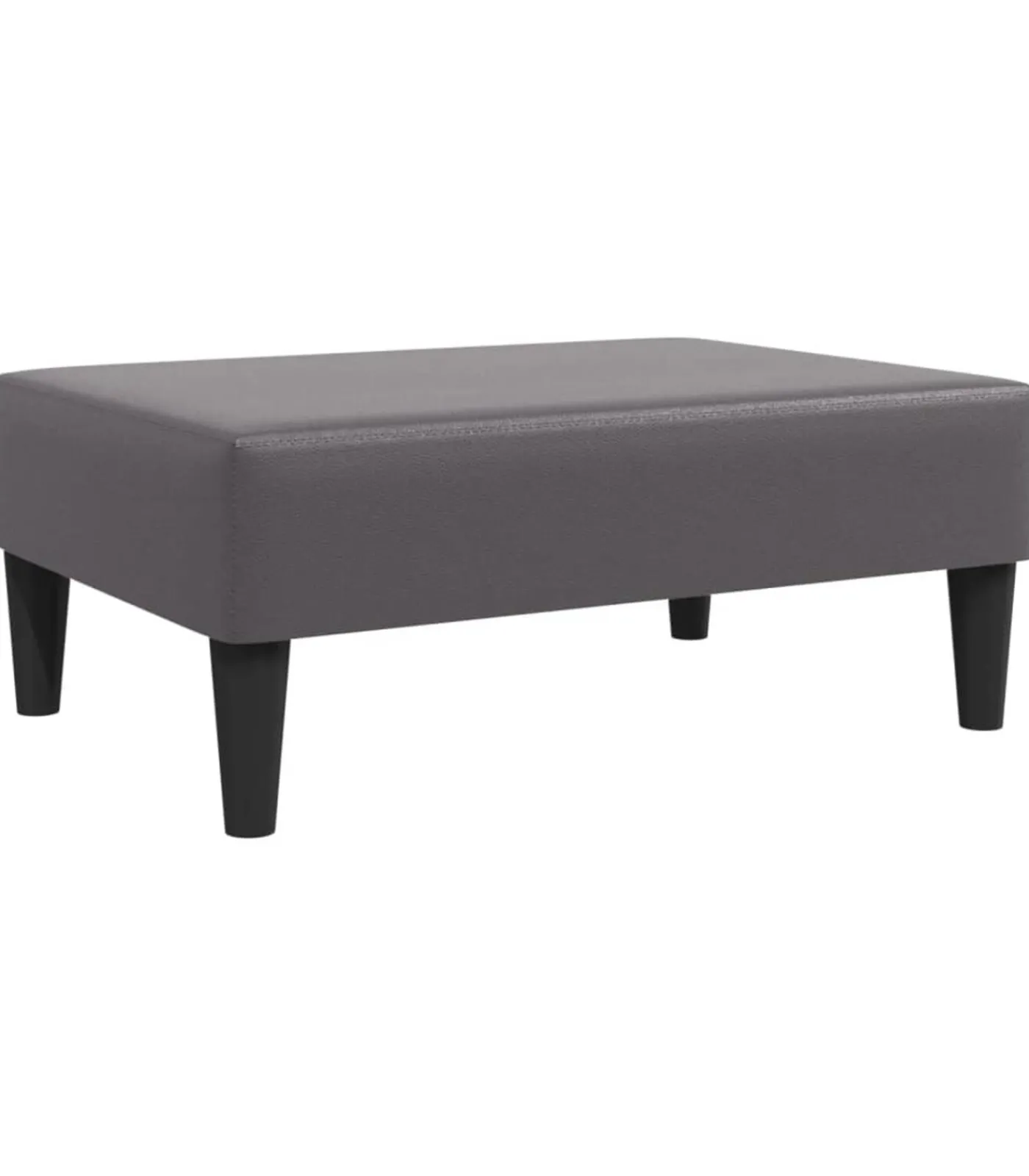 Clearance Voetenbank 77x55x31 cm kunstleer grijs Stoelen