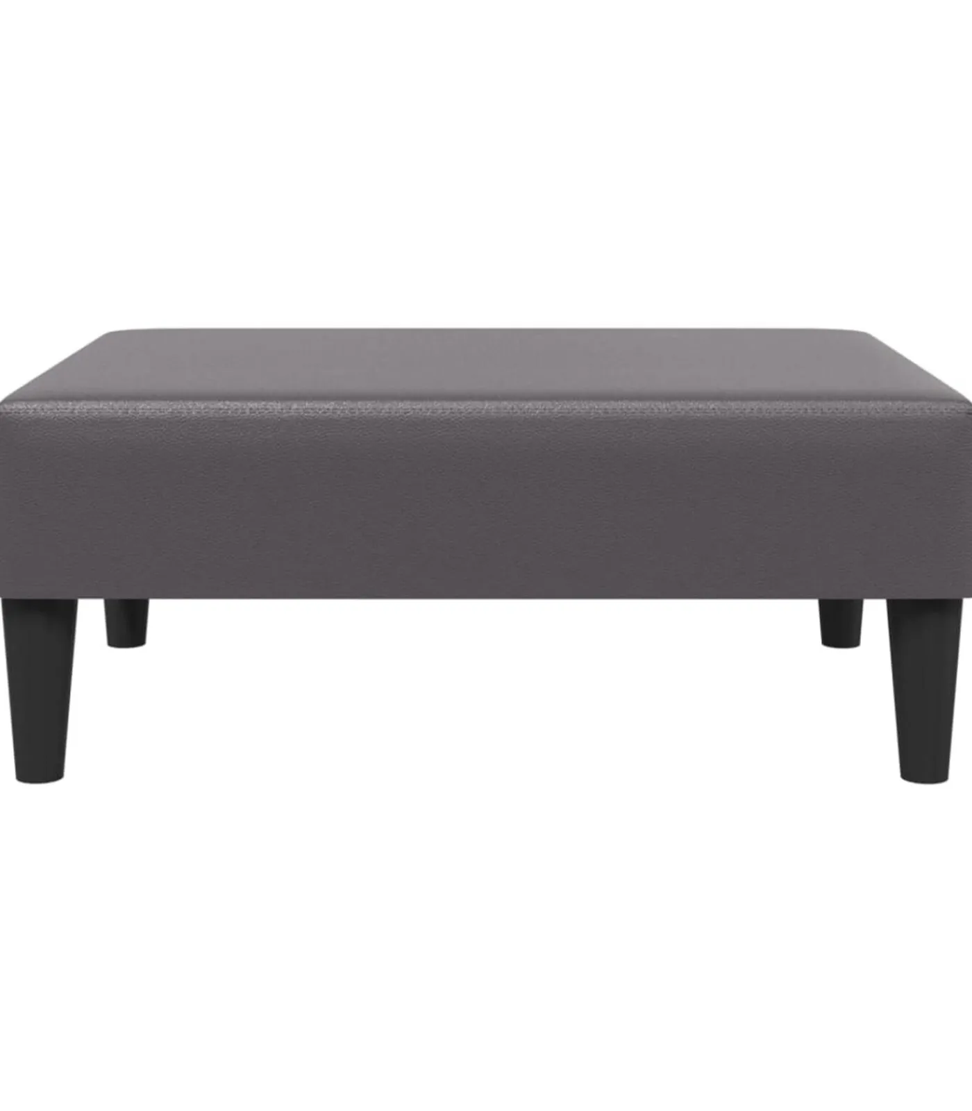 Clearance Voetenbank 77x55x31 cm kunstleer grijs Stoelen