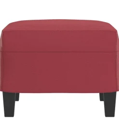 Online Voetenbank 60x50x41 cm kunstleer wijnrood Stoelen