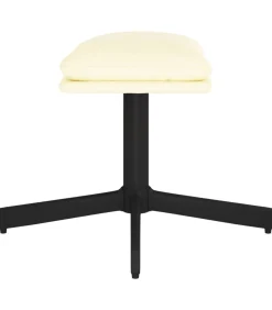 Online Voetenbank 60x60x36 cm kunstleer crèmekleurig Stoelen