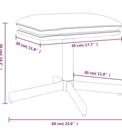 Online Voetenbank 60x60x36 cm kunstleer crèmekleurig Stoelen