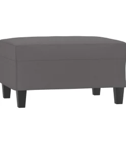 New Voetenbank 70x55x41 cm kunstleer grijs Stoelen