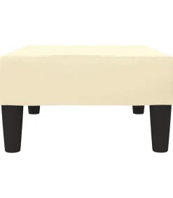 New Voetenbank 78x56x32 cm kunstleer crèmekleurig Stoelen