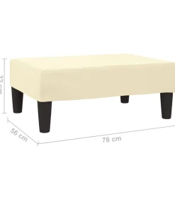 New Voetenbank 78x56x32 cm kunstleer crèmekleurig Stoelen