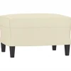 Hot Voetenbank 60x50x41 cm kunstleer crèmekleurig Stoelen