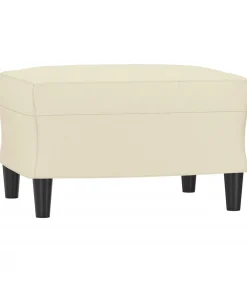 Hot Voetenbank 60x50x41 cm kunstleer crèmekleurig Stoelen