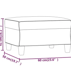 Best Voetenbank 60x50x41 cm microvezelstof zwart Stoelen