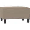 Best Voetenbank 70x55x41 cm microvezelstof taupe Stoelen