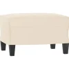Voetenbank 60x50x41 cm microvezelstof beige Stoelen